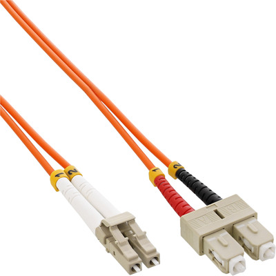 InLine® LWL Duplex Kabel, LC/SC, 50/125µm, OM2, 5m (Produktbild 1)