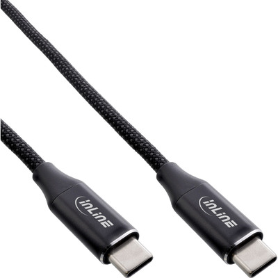 InLine® Magnetic USB-C Kabel, USB-C Stecker/Stecker, 100W, schwarz, 1m (Produktbild 1)