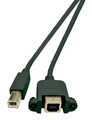 USB2.0 Verlängerungskabel B-B -- St.-Einbaubuchse, 3,0m, schwarz, Classic