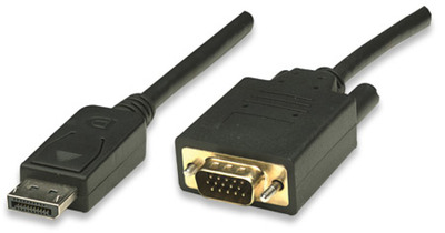 DisplayPort auf VGA Konverterkabel -- schwarz, 3 m