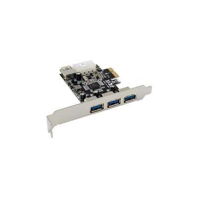 InLine® PCIe Karte, 3x+1x USB 3.2 Gen.1, Molex kompatibler 4-Pin Stromanschluss InLine® PCIe Karte, 3x+1x USB 3.2 Gen.1, Molex kompatibler 4-Pin Stromanschluss