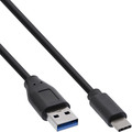 60er Bulk-Pack InLine® USB 3.2 Kabel, USB-C an A Stecker, schwarz, 2m - B-35712