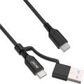 InLine® 2-in-1 USB-C Kabel + USB-A Adapter, USB 2.0, 100W, TPE, 1m - 31412A