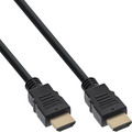InLine® HDMI Kabel, HDMI-High Speed mit Ethernet, St/St, schwarz, 0,5m