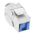 InLine® Keystone RJ45 Buchse, SNAP-In, Cat.6a, mit Staubschutz blau - 76202T