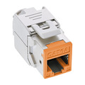 InLine® Keystone RJ45 Buchse, geschirmt, Cat.6A, orange 8er Pack - 76207O