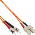 InLine® LWL Duplex Kabel, SC/ST, 50/125µm, OM2, 0,5m - 82504