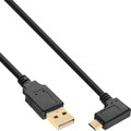 InLine® Micro-USB 2.0 Kabel, USB-A ST/Micro-B ST gew., vergoldete 1m - 31710T