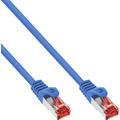 InLine® Patchkabel, S/FTP (PiMf), Cat.6, halogenfrei, Kupfer, blau, - 76912B