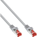 InLine® Patchkabel, S/FTP (PiMf), Cat.6, halogenfrei, Kupfer, grau, - 76922