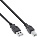 InLine® USB 2.0 Kabel, A an B, schwarz, 0,3m - 34503X