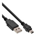 InLine® USB 2.0 Mini-Kabel, USB A ST an Mini-B ST (5pol.), schwarz, - 33107