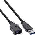 InLine® USB 3.2 Gen.1 Kabel, A Stecker / Buchse, schwarz, 2m - 35620