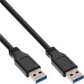 InLine® USB 3.2 Gen.1 Kabel, A an A, schwarz, 1m - 35210