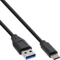 InLine® USB 3.2 Gen.1x2 Kabel, USB-C Stecker an A Stecker, schwarz, - 35711