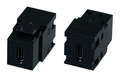 Keystone Einbauadapter USB3.2 weiß, -- Typ-C-Buchse/C-Buchse 60W - EB560WS