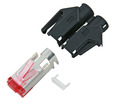 RJ45-Hirose Stecker STP, TM21 schwarz -- 50 Stück, 3 Elemente, Cat. 6 - H7641.4-50