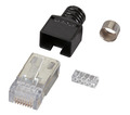 RJ45-Stewart Stecker STP, schwarz, 50 -- Stück, 4 Elemente, Cat.5e - H7515.14-50