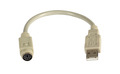 USB-A - Mini DIN (6polig), St.-Bu. -- 0,2m, beige - K5307.020