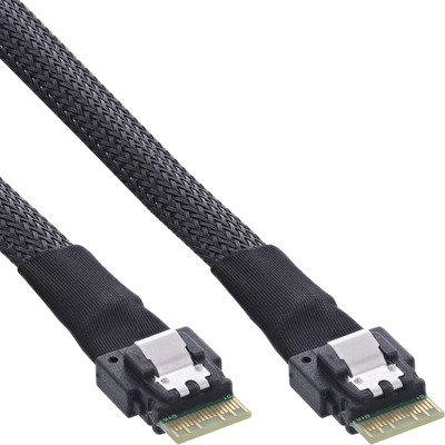 4043718288564 - Slim SAS Kabel SFF-8654 4i zu SFF-8654 4i 24Gb s 05m