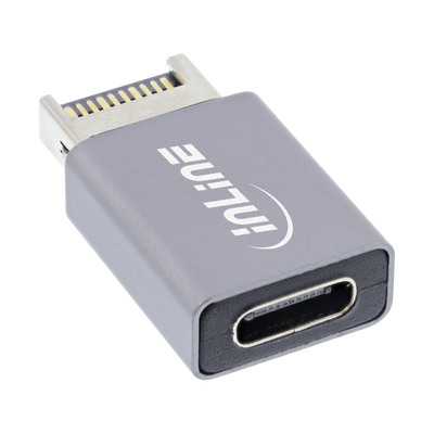 4043718315178 - USB 32 Adapter intern USB-E Frontpanel Stecker zu USB-C Buchse