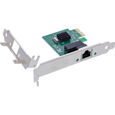 4043718333240 - Gigabit Netzwerkkarte 1x RJ45 1Gb s PCIe x1 low profile Slotblech