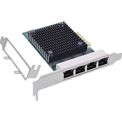 4043718333264 - Quad Gigabit Netzwerkkarte 4x RJ45 25Gb s PCIe x4 inkl low profile