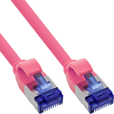 4043718335947 - Patchkabel Slim Cat6A S FTP TPE (LSZH) flexibel PoE magenta 75m