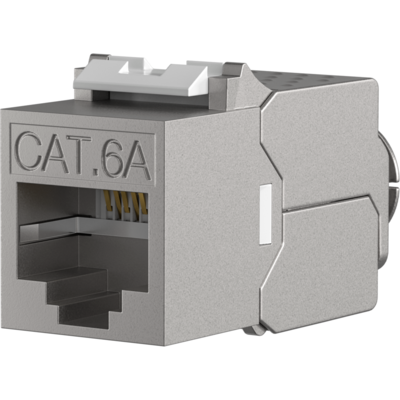 4049759186647 - RJ45 Keystone Slimline Cat6A -- Zinkdruckguss 10GE