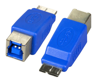 4049759102555 - USB30-Adapter Buchse B - Stecker -- Micro-B blau