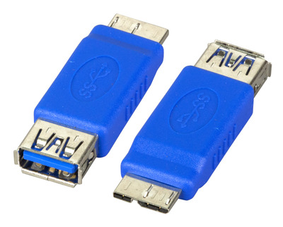 4049759102562 - USB30-Adapter Buchse A - Stecker -- Micro-B blau