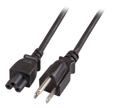 4049759052942 - Netzleitung USA NEMA 5-15P - C5 180° -- schwarz 18 m SVT AWG18 x 3C