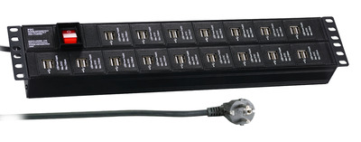 4049759261061 - 19 2HE Steckdosenleiste 32 x USB mit -- Schalter schwarz