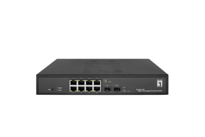 4015867229217 - Hilbert 10-Port Gigabit PoE Smart Lite Switch -- 8PoE Ausgänge 2 x Gigab SFP 8023at af PoE-Budget