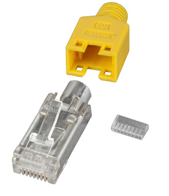 4049759116040 - RJ45-Hirose Stecker STP TM11 gelb 100 -- Stück 3 Elemente Cat 5e