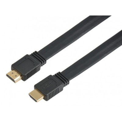 8051128106275 - TECHly ICOC HDMI2-FE-010TY - HDMI-Kabel mit Ethernet - HDMI männlich zu HDMI männlich - 1 m - Schwarz - flach