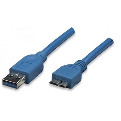 8057685304857 - USB30 Anschlusskabel Stecker Typ A - -- Stecker Micro B Blau 05 m