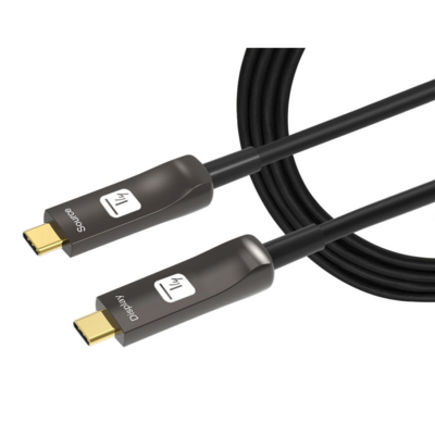 8059018367607 - Techly Aktiv USB-C AOC Glasfaserkabel 4k -- 10m