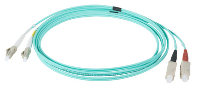 4049759196356 - INFRALAN© Duplex Patchkabel LC-SC OM3 -- 05m LSZH 2mm aqua