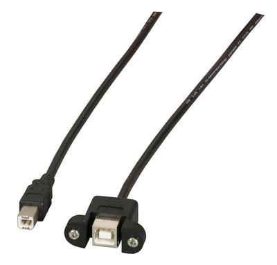 4049759132521 - USB20 Verlängerungskabel B-B -- St-Einbaubuchse 18m schwarz Classic