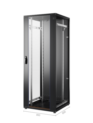 4049759310806 - 19 Netzwerkschrank PRO 18HE 800x800mm -- RAL9005 ohne Seitenwände