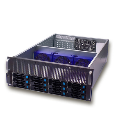 FANTEC SRC-4120X08, 4HE 19-Servergehäuse 12x SAS & SATA ohne Netzteil 680mm (Produktbild 2)