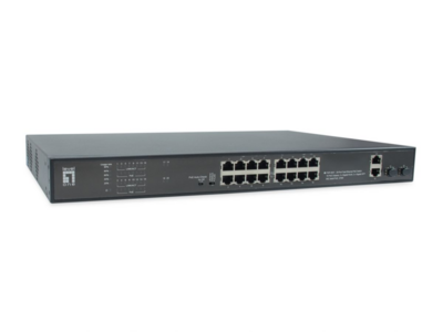 20-Port-Fast Ethernet-PoE-Switch  -- 16PoE-Ausgänge 2xGigabit RJ45 2xGigabit SFP