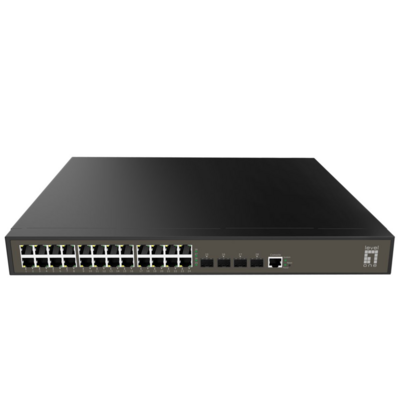 28-Port L3 Lite Managed Gigabit PoE Switch -- 4x10GbE SFP+ 24 PoE-Ausgänge 400W PoE-Leistung