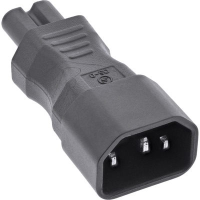 InLine® Netzadapter IEC 60320 C14 / C7, 3pol. Kaltgeräte zu 2pol. (Produktbild 2)