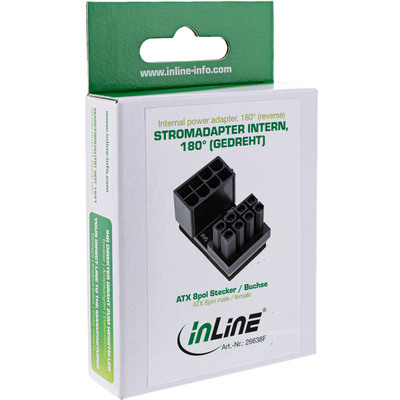 InLine® Stromadapter intern, 180° ATX 8pol Stecker / Buchse (gedreht) (Produktbild 3)