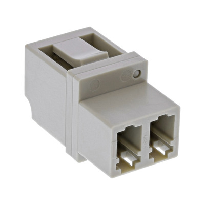 InLine® LWL Kupplung, Duplex LC/LC, multimode, beige, Keramik-Hülse (Produktbild 2)