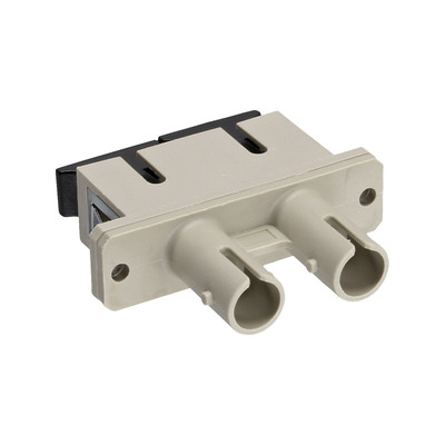 InLine® LWL Kupplung, Duplex ST/SC, multimode, beige, Keramik-Hülse, zum Einbau (Produktbild 2)