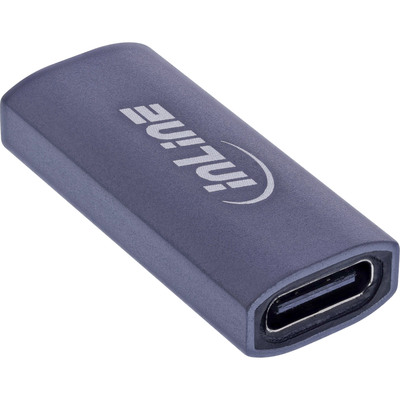 InLine® USB4 Adapter, USB-C Buchse/Buchse, Aluminium, grau (Produktbild 2)