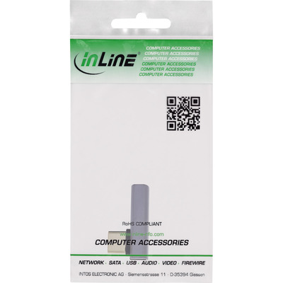 InLine® USB4 Adapter, USB-C Stecker/Buchse vertikal rechts/links gewinkelt, grau (Produktbild 3)